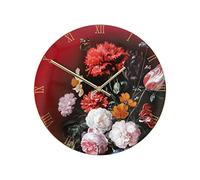 Goebel Artis Orbis Wall Clock Flowers in Vase - Porcelain Clock by Jan Davidsz De Heem, Decorative Design Clock 31 cm, Artistic Living Room Clock