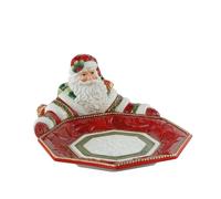 Goebel Bowl Santa Presents 36.5 cm - Fitz & Floyd Xmas