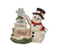 Goebel Figure Christmas Snowman Let It Snow Stoneware 13 x 12 x 8.5 cm 66-704-74-1