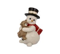 Goebel Snowman Figurine My Cuddly Friend, Made of Porcelain, Height 12 cm, 66-704-16-1