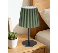 GOEBLESON Bedside Table Lamp, Green Metal Small Bedside Lamp with Linen Shade, 3 Colour Temp, E27 LED Bulb Included, 3000K/4000K/6500K, Bedside Lamp for Bedroom, ZJ15TLK05