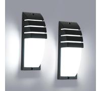 Goeco 2 Pack Indoor/Outdoor LED Wall Light, IP65 Waterproof, 12 W, 6500 K