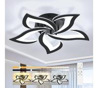 Goeco 40W LED Ceiling Light Black, Dimmable Flush Mount Light with Remote in Black Goeco Black