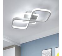Goeco Ceiling Light LED, 36 W, White Square LED Ceiling Light Modern, 6500 K Goeco White