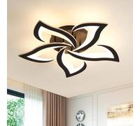 Goeco Ceiling Light LED 60 cm 60 W 6750 LM Modern Petal Design Black 3000K Goeco Black