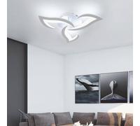 Goeco Ceiling Light LED Dimmable, Flowers Ceiling Lamp with Remote Control in White Goeco White