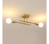 Goeco Ceiling Light Vintag, E27, Modern Chandelier for Living Room Bedroom in Gold Goeco Gold