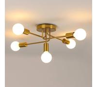 Goeco Ceiling Light Vintage, Retro Chandelier, Gold Modern, for Living Room Goeco Gold