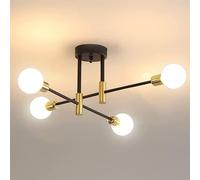 Goeco Ceiling Lights 180° Adjustable Chandelier, E27 Bulb Not Included in Black Goeco Black