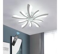 Goeco Dimmable LED Ceiling Light, Living Room Remote Control 48W 70cm in Silver Goeco Silver