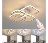 Goeco Dimmable LED Ceiling Light with Remote Control, 48W, Modern, White Goeco White