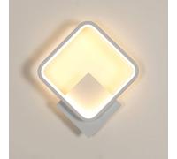 Goeco Indoor LED Wall Light, 17 W, Modern Square White Wall Lamp, 3000K Goeco White