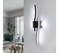 Goeco Indoor LED Wall Light, 20W Modern Black Wall Lamp, for Bedroom Hallway Goeco Black