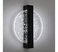 Goeco Indoor LED Wall Light, Black, 12 W, Round LED Wall Lamp, 6500 K in Black Goeco Black