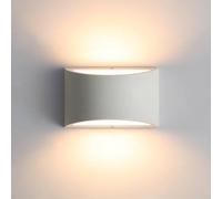 Goeco Indoor Wall Light, 7 W Plaster LED Modern Wall Lights, 3000K, G9 Bulb in White Goeco White