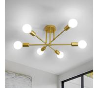 Goeco Industrial Ceiling Light Vintage Metal Pendant Light E27 Ceiling Light in Metallic Gold Goeco Metallic Gold