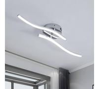 Goeco LED Ceiling Light, 14 W, Modern Silver Wave Ceiling Light, 6500K Goeco Silver