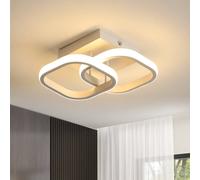 Goeco LED Ceiling Light 22 W Square 3000 K for Bedroom Living Room Kitchen in White Goeco White