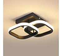 Goeco LED Ceiling Light 22W 3000K Modern Square Ceiling Light for Corridor in Black Goeco Black