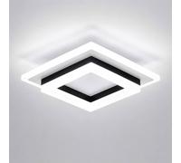 Goeco LED Ceiling Light 24W Modern LED Ceiling Light Square 6500K in Black Goeco Black