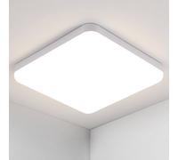 Goeco LED Ceiling Light 25cm 32W 4500K Square IP54 Waterproof for Bathroom in White Goeco White