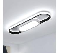 Goeco LED Ceiling Light, 30 W, Creative Rectangular, Three-color light, 40cm in White Goeco White