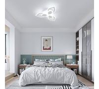 Goeco LED Ceiling Light 30W 6500K White Petals Modern Acrylic Ceiling Light Goeco White