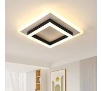Goeco LED Ceiling Light, 30W, Modern Square Ceiling Light, for Bedroom, 30cm in Black Goeco Black