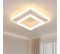 Goeco LED Ceiling Light, 30W, Modern Square Ceiling Light, for Bedroom, 30cm in White Goeco White