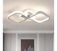Goeco LED Ceiling Light 36W Modern Square Acrylic Ceiling Light 4500K in White Goeco White