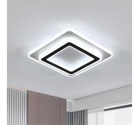 Goeco LED Ceiling Light 38W Modern Ceiling Light Square 6500K for Bedroom in Black Goeco Black