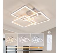 Goeco LED Ceiling Light 40W 4500LM Square Aluminium Dimmable 3000K-6500K Remote for Living Room Bedroom Kitchen