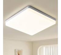Goeco LED Ceiling Light 48 W 4500 K Modern Square IP 44 for Bathroom 30 cm in White Goeco White