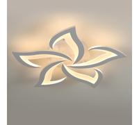 Goeco LED Ceiling Light 60 cm 60 W Modern Petal Design Lamps 3000 K White