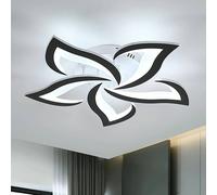 Goeco LED Ceiling Light, 60 W, 6500 K, Modern Petal Design, 58cm, Black Goeco Black