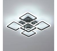 Goeco LED Ceiling Light, 61W 6500K Black Square Design Acrylic Ceiling Light Goeco Black