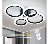 Goeco LED Ceiling Light Dimmable 32W With Remote Control for Bedroom Kitchen in Black Goeco Black