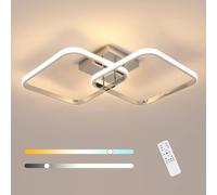 Goeco LED Ceiling Light, Dimmable, 50W, with Remote Control, for Bedroom in Metallic Silver Goeco Metallic Silver