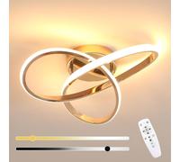 Goeco LED Ceiling Light, Dimmable, Bedroom Ceiling Light, 36W, Modern in Gold Goeco Gold