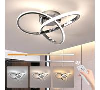 Goeco LED Ceiling Light, Dimmable, Bedroom Ceiling Light, 36W, Modern in Silver Goeco Silver