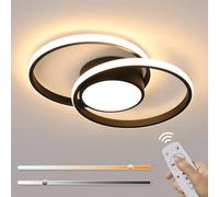 Goeco LED Ceiling Light Dimmable Black 40W Ceiling Light Round Modern Lamp Goeco Black