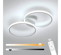 Goeco LED Ceiling Light, Dimmable, Modern, 38W, for Bedroom, Living Room in White Goeco White