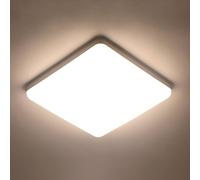 Goeco LED Ceiling Light Flat, 36W IP44 4000K, Modern Ceiling Lighting Square in White Goeco White