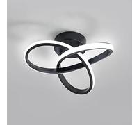 Goeco LED Ceiling Light, Modern Ceiling Lamp 20W 2200LM, Indoor Black Ceiling Light for Bedroom Kitchen Hallway Office Living Room, Diameter 25cm, Color Temperature 3000K/4500K/6500K