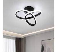 Goeco LED Ceiling Light Modern Flower Design for Living Room Bedroom 6500K in Black | Size: 10 inches Goeco Black 10 inches