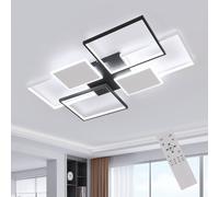 Goeco LED Ceiling Lighting, 72W Modern Rectangular Ceiling Lights, Dimmable in Black Goeco Black