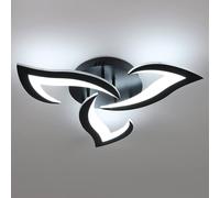 Goeco LED Flower Ceiling Light, 36W, Modern Ceiling Light 6500K for Bedroom in Black Goeco Black