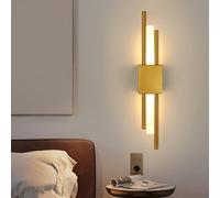 Goeco LED Indoor Wall Light, Gold Modern LED Wall Light for Bedroom, 3000K Goeco Gold
