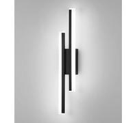Goeco LED Wall Light, 16W Modern Wall Lamp, 6500K, for Bedroom, Stairs in Black Goeco Black