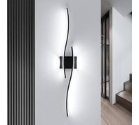 Goeco LED Wall Light 27W 6500K Creative Long Wall Lighting for Bedroom 89cm in Black Goeco Black
